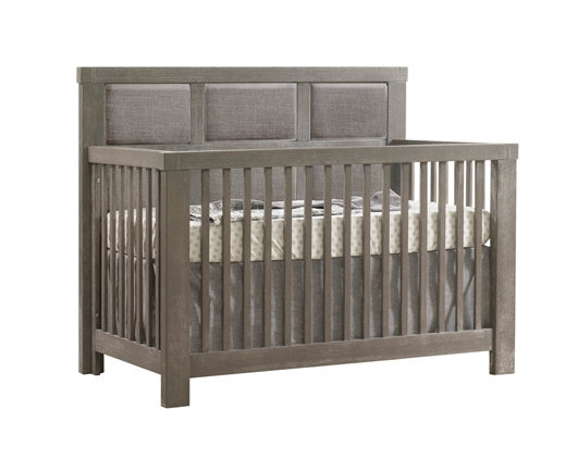 Natart Rustico 5-in-1 Convertible Crib with Upholstered Fog Panel