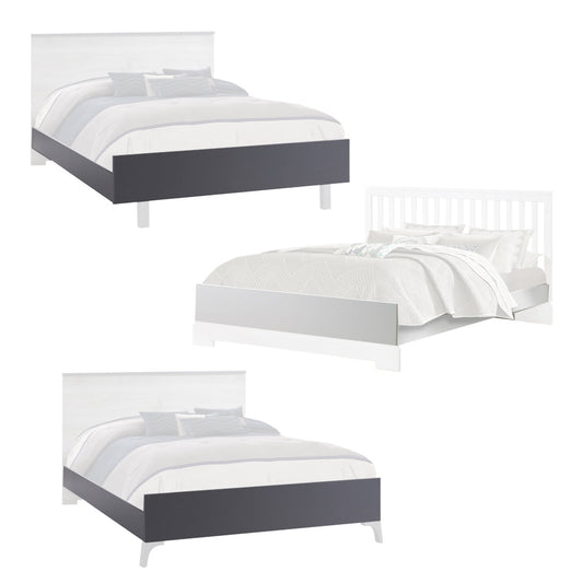 Tulip Double Bed Conversion Rail Kit and Low Profile Footboard for Metro/Urban/Olson Collection